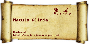 Matula Alinda névjegykártya
